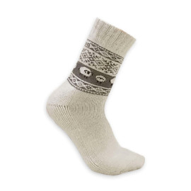 Dámské zimní funkční ponožky Ovečka s ovčí vlnou - Volný lem / U