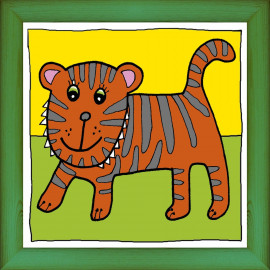 Tygr - červený, 29 x 29 cm