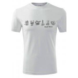 Dámské tričko Rozkvetlé Krkonoše - XL, Bílá