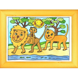 Lvi - rodinka - oranžová