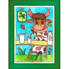 Kráva - mléko dává - A3