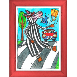 Zebra - červená