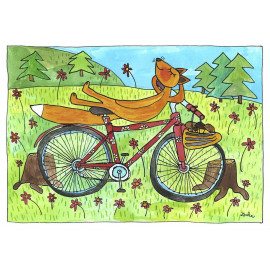 Liška na kole