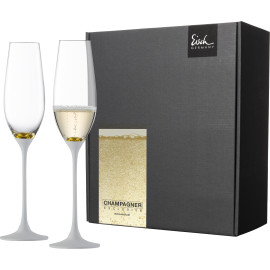 Eisch CHAMPAGNE EXCLUSIV Sada 2 sklenic na šampaňské zlato bílá