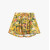 MUFFIN MODE Dívčí biobavlněné šortky s květinovým vzorem “ROSE GARDEN”, žluté vícebarevné Velikost: 86/92