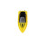 Teddies Motorový člun/loď do vody RC plast 22cm žlutý na baterie+dob. pack+USB 2,4Ghz v krabici 29x22x9cm
