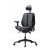 Kancelářská židle Alfa černá s ergonomickým opěradlem zad