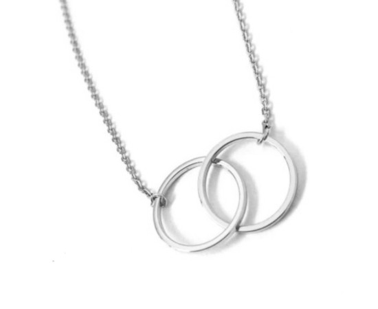 Stříbrný náhrdelník Double Circle