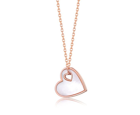 Stříbrný náhrdelník Sweetie s vodní perlou růžová, pozlacený