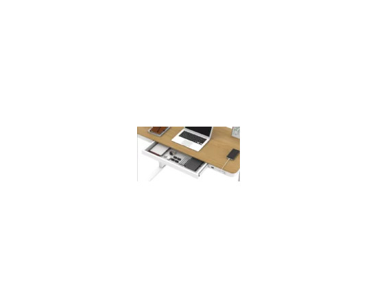 Elektrický výškově nastavitelný stůl WORKSTATION dub/bílá