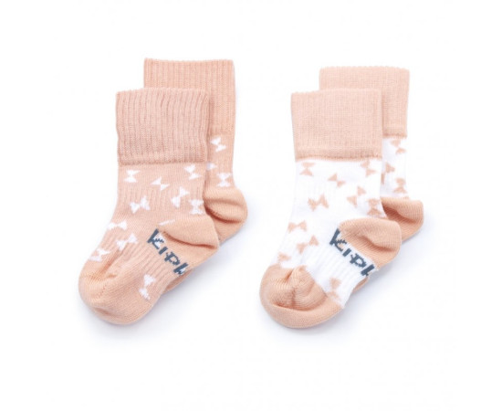 Dětské ponožky Stay-on-Socks 0-6m 2páry Party Pink