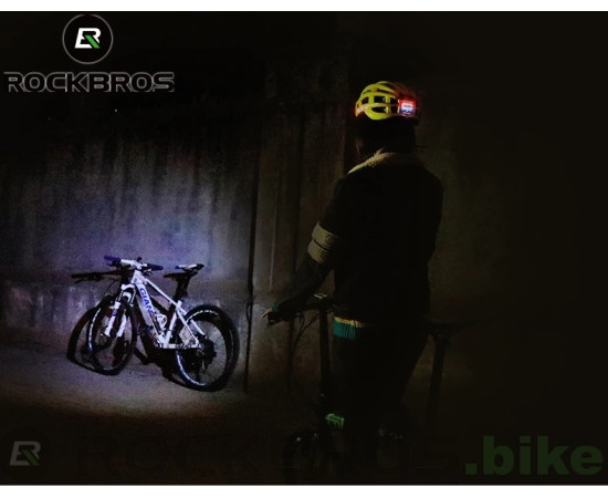 ROCKBROS Cyklistická přilba s předním, bočním a zadním světlem ZN1001 žlutá