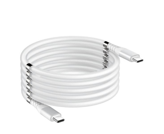 Magnetický samonavíjecí USB nabíjecí kabel (Type-C to Type-C)(90cm)