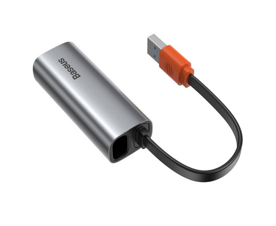 Baseus Steel Cannon USB - LAN, Gigabit network adapter (grey)