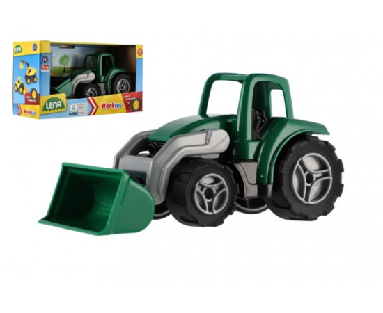 Lena Auto Workies traktor plast 14cm v krabičce 18x10x7cm 18m+
