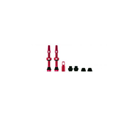 MUC-OFF TUBELESS PRESTA VALVE KIT (10 různých barev) - Bezdušové ventilky Barva: Červená, Délka: 44 mm