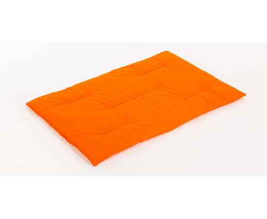 Bavlněná podložka oranžová pelíšek plněná rounem 125*85cm