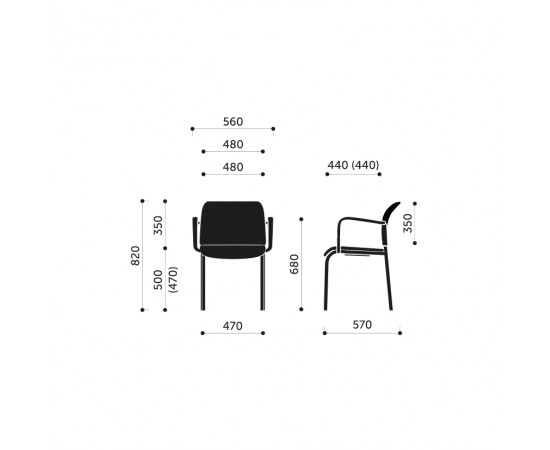 Židle Bit 570V chrom