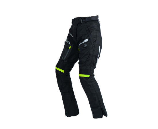 Kalhoty moto dámské FIORANO textilní černé/zelené M