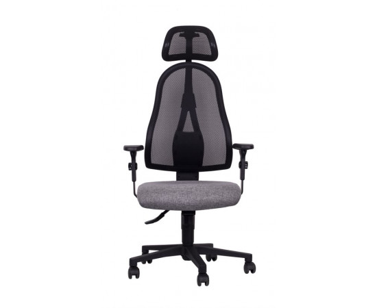 Kancelářská židle TOPSTAR Open Point SY Plus šedý sedák černá kostra s opěrkou hlavy