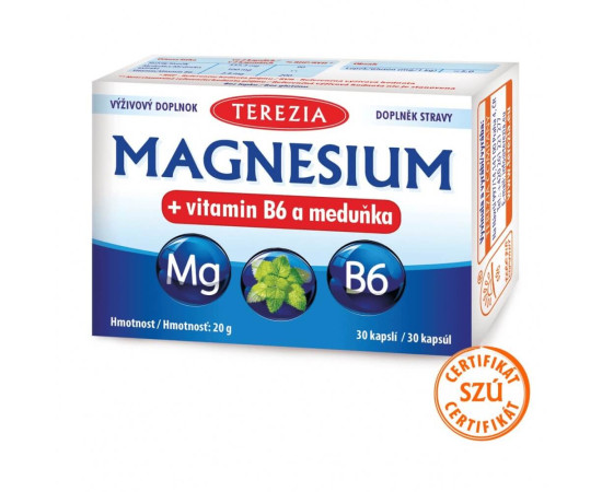 Magnézium + vitamin B6 a meduňka TEREZIA 30 kapslí