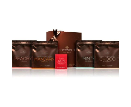 Balení luxusních kávových peelingů Cocosolis Organic 280g