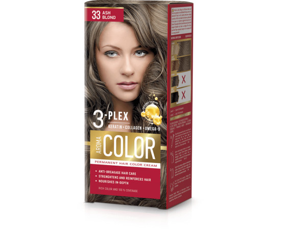 Barva na vlasy - popelavá blond č. 33 Aroma Color