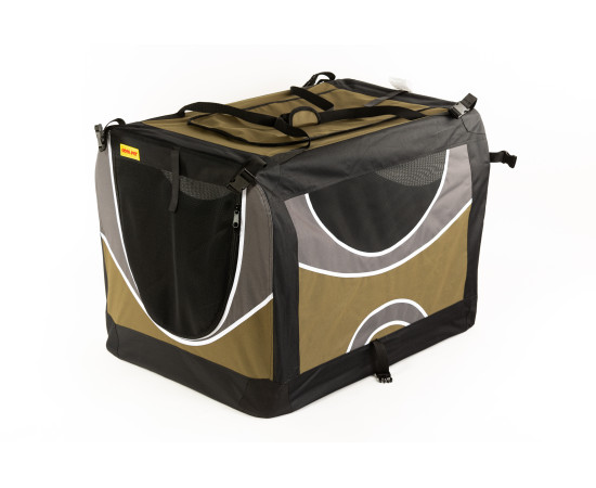 Transportní box, skládací kenelka COOL PET olivová barva 7 velikostí Velikost přepravního boxu: S 50*35*35cm