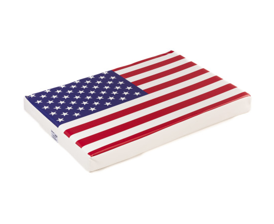 Pevná, odolná ortopedická matrace z eko kůže, varianta americká vlajka,10 cm vysoká pamäťová pena