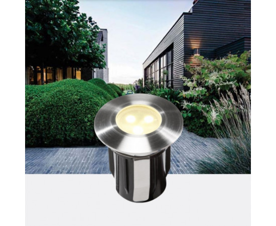 Garden Lights Alpha LED teplá bílá 0,5W, 12V, IP67 venkovní zápustné svítidlo, nerez 316, Garden Lights