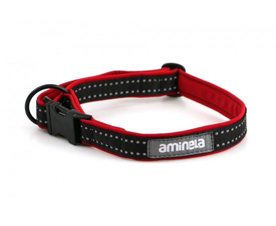 Aminela Sport & City Aminela obojek se sponou Sport & City 25-45cm, červená/černá