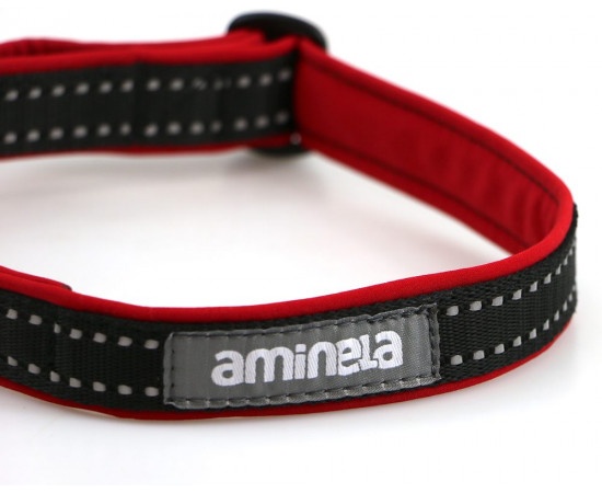 Aminela Sport & City Aminela obojek se sponou Sport & City 25-45cm, červená/černá