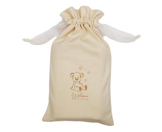 LORITA Luxusní kojenecká 4D souprava „Lu Lu“ z organické bavlny, ecru Velikost: 56