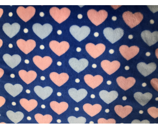 Hebká deka vzor srdce fleece 2 velikosti  100x70cm