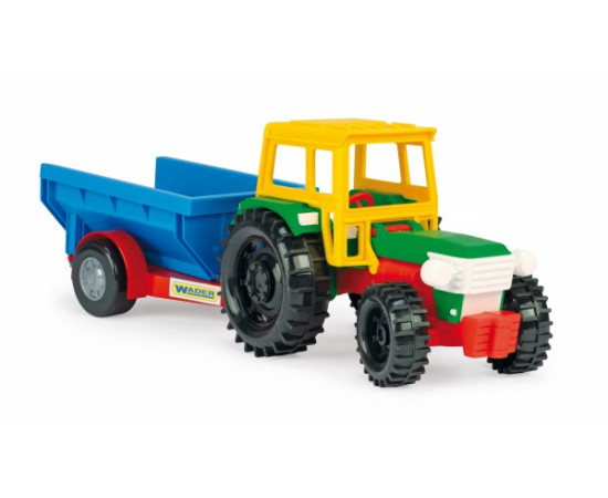 Traktor s vlečkami plast 38cm  Wader