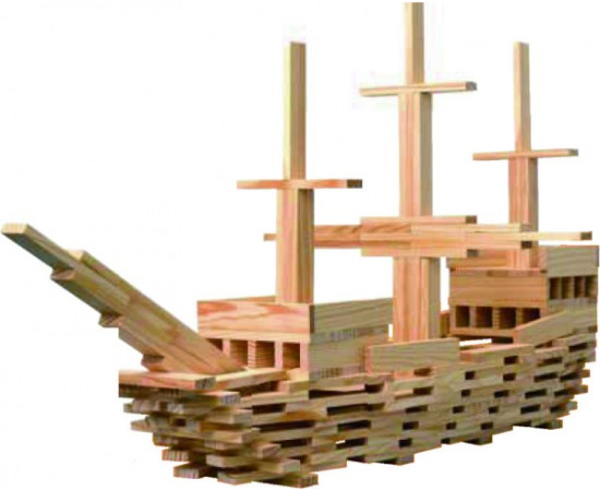 Teddies Prkna/Desky stavební dřevo  37x37x6cm 18m+