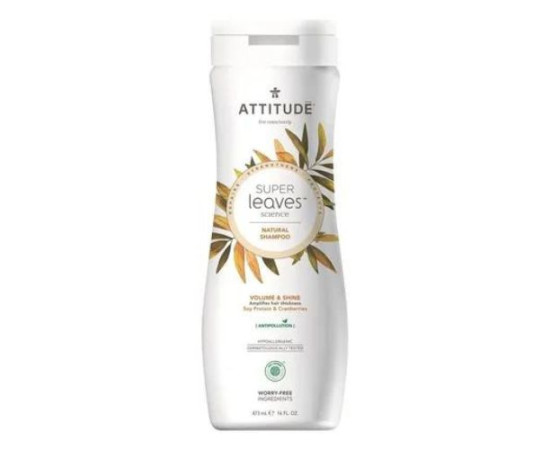 Přírodní šampón ATTITUDE Super leaves s detoxikačním účinkem - lesk a objem pro jemné vlasy 473ml