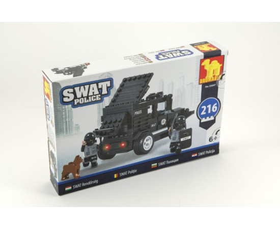 Stavebnice Dromader SWAT Policie Auto  32x21x5cm