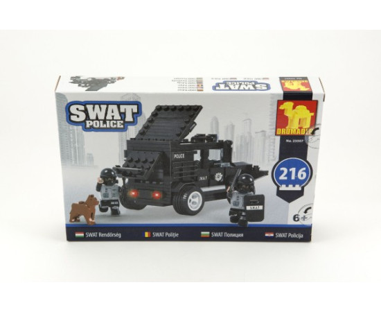 Stavebnice Dromader SWAT Policie Auto  32x21x5cm