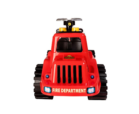 Teddies Odrážedlo auto hasiči stříkací vodu plast se zásob. na vodu výška sed. 23cm v síťce 83x38x34cm 24m+