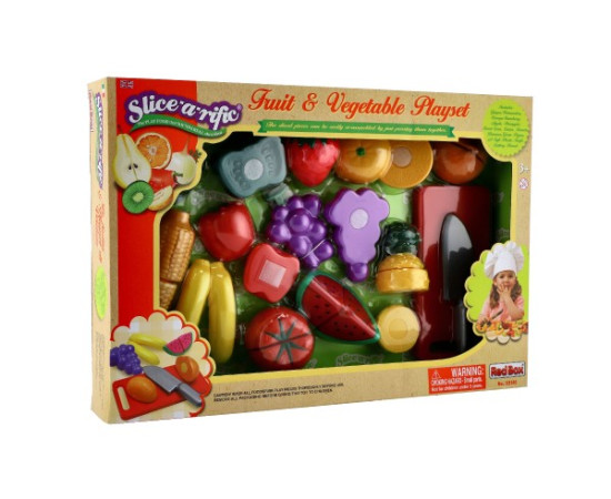 Teddies Krájecí ovoce a zelenina 40x27x6cm s nádobím plast