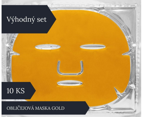 Obličejová maska Gold set 10 ks