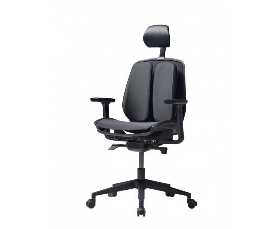 Kancelářská židle Alfa černá s ergonomickým opěradlem zad