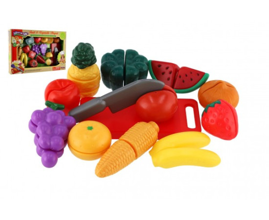 Teddies Krájecí ovoce a zelenina 40x27x6cm s nádobím plast