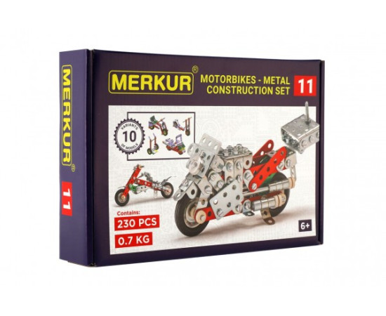 Merkur Toys Stavebnice MERKUR 011 Motocykl 10 modelů  26x18x5cm