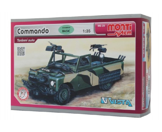 SEVA Stavebnice Monti System MS 29 Commando Land Rover 1:35 v krabici 22x15x6cm