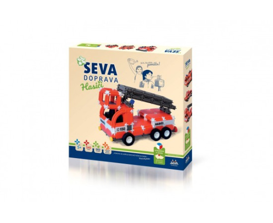 Stavebnice SEVA DOPRAVA Hasiči plast 545 dílků v krabici 35x33x5cm