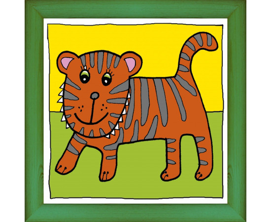 Tygr - červený, 29 x 29 cm