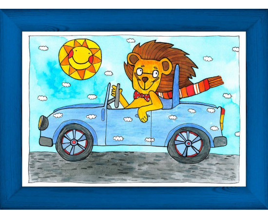 Lev v  autě - A3